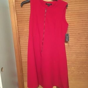 Red dress with gold zipper size 12